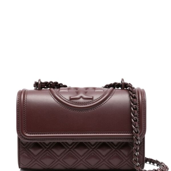 Tory Burch logo-embossed quilted-leather shoulder bag