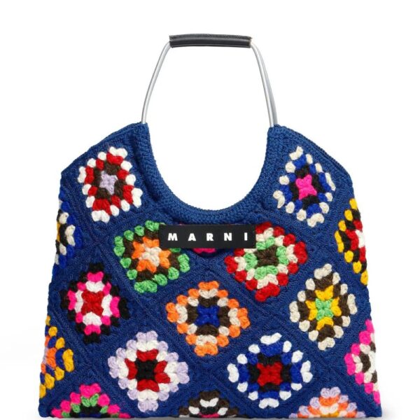 Marni Market  geometric-pattern crochet tote bag