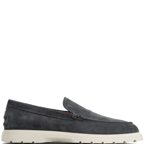 Tod’s  logo-debossed suede loafers