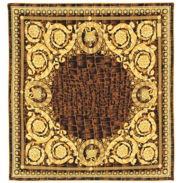 Versace  Baroccodile silk scarf