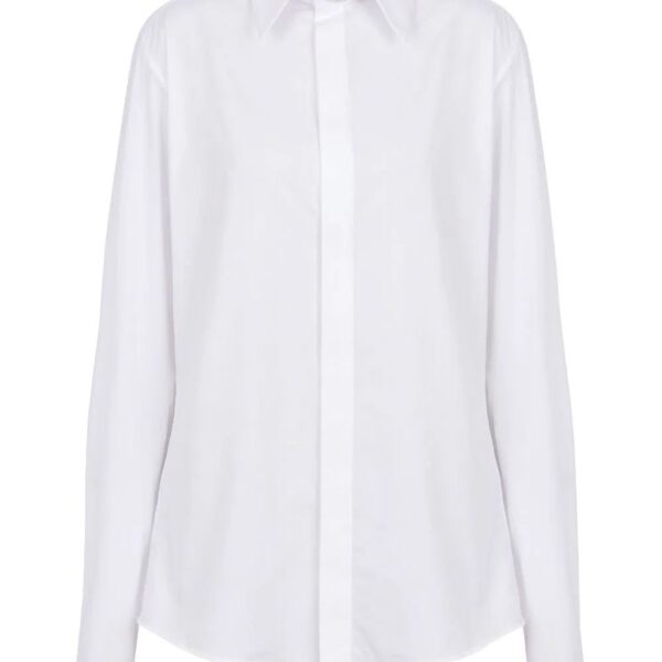 Balmain  jewel-embellished cotton-poplin shirt