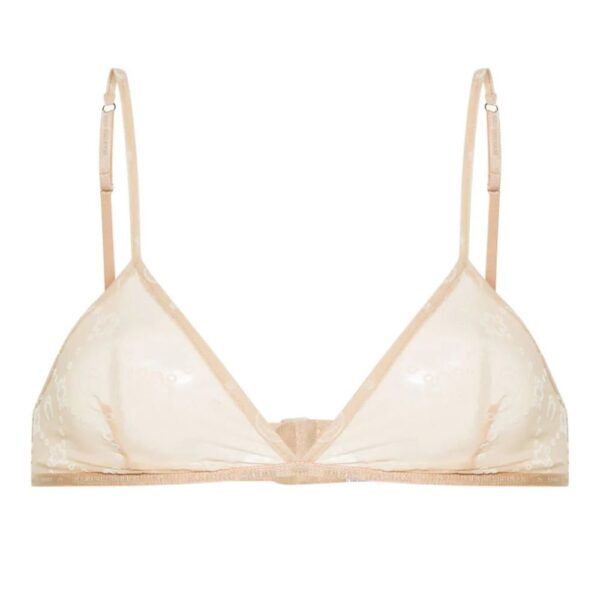 Marine Serre  Regenerated Moonogram flocked tulle bralette
