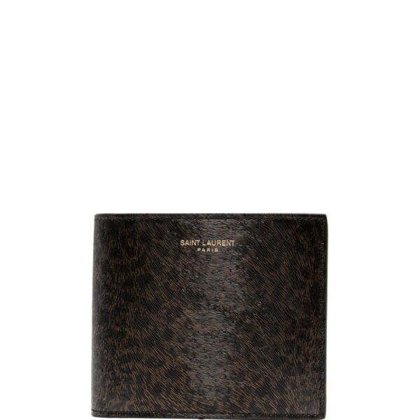 Saint Laurent Paris East/West leopard-print leather wallet