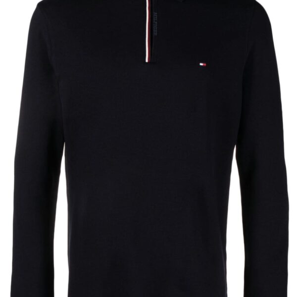 Tommy Hilfiger logo-embroidered half-zip polo shirt