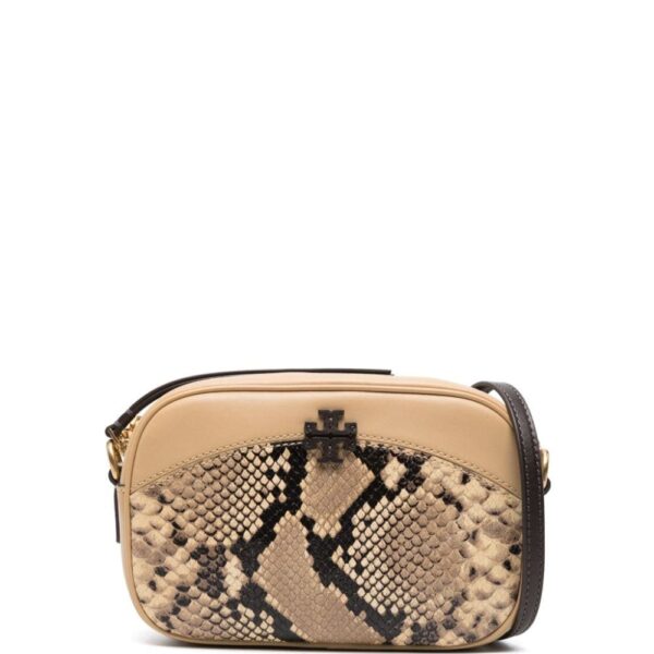 Tory Burch McGraw snake-embossed camera bag