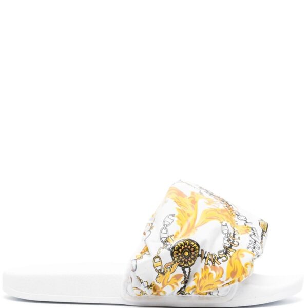 Versace Jeans Couture Chain Couture-print padded slides