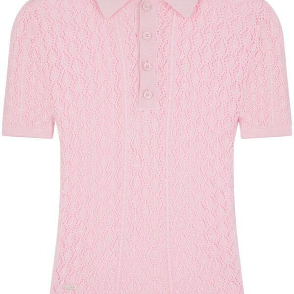 Dsquared2 pointelle-knit cotton polo top