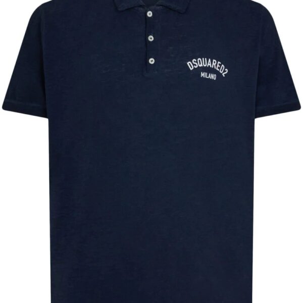 Dsquared2  logo-print cotton blend polo shirt