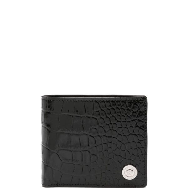 Versace crocodile-effect leather wallet