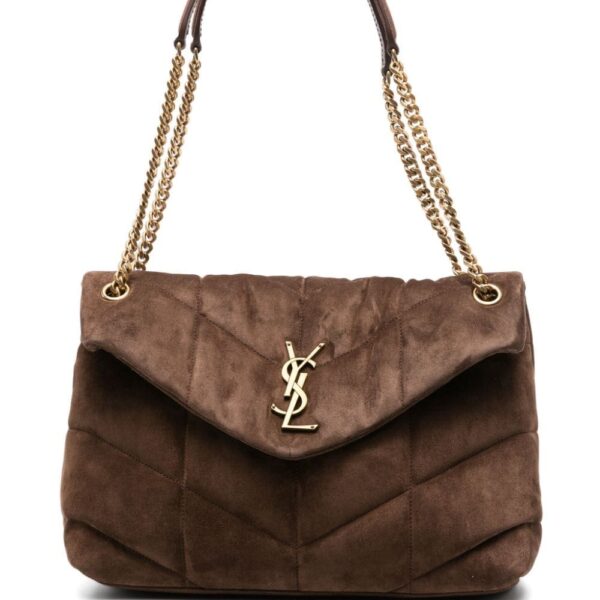 Saint Laurent Puffer logo-plaque shoulder bag