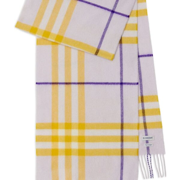 Burberry  checked fringed-edge cashmere scarf