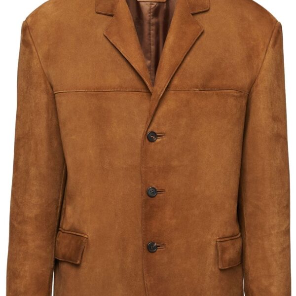Prada  single-breasted suede blazer