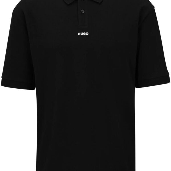 HUGO  logo-print cotton polo shirt