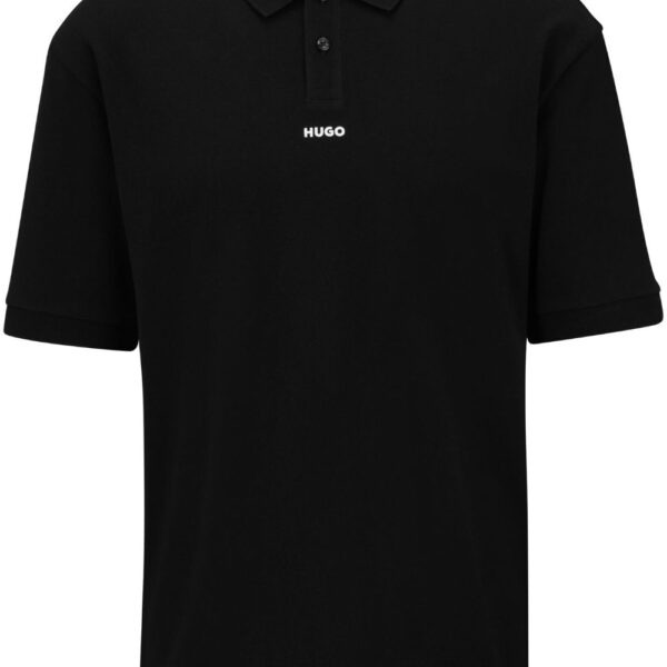 HUGO logo-print cotton polo shirt