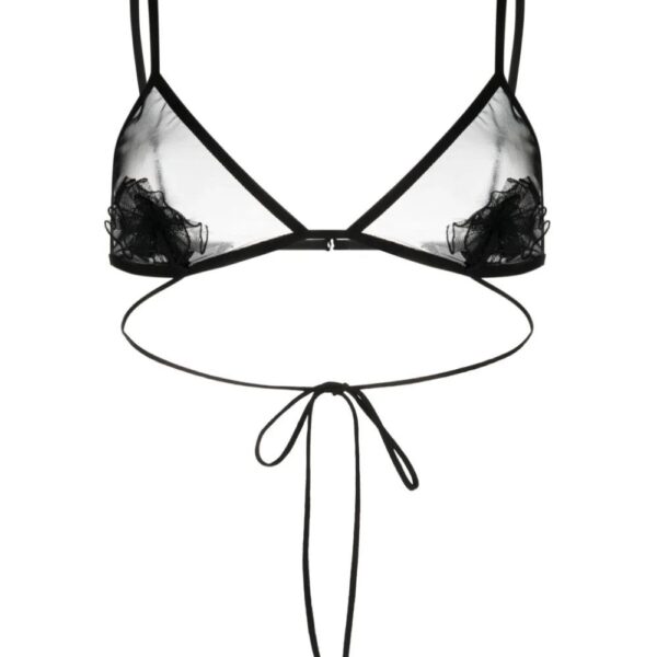 Nensi Dojaka  flower-appliqué triangle bra