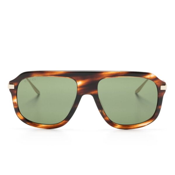 Gucci Eyewear tortoiseshell-effect pilot-frame sunglasses
