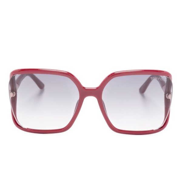 TOM FORD Eyewear tortoiseshell oversize-frame sunglasses
