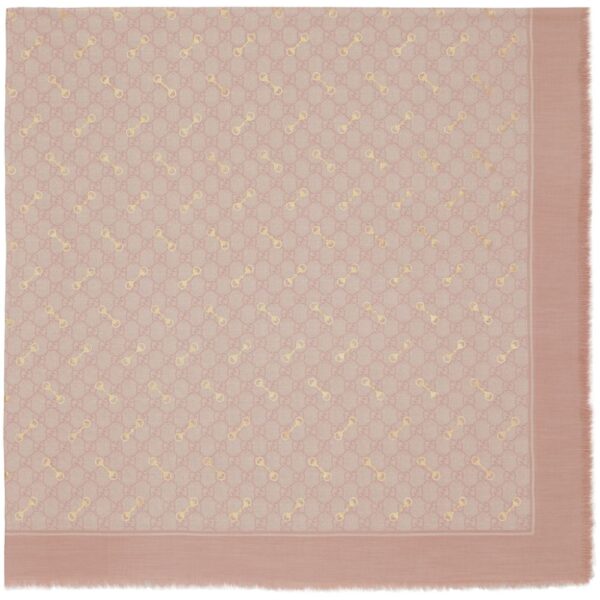Gucci  Horsebit-print silk scarf