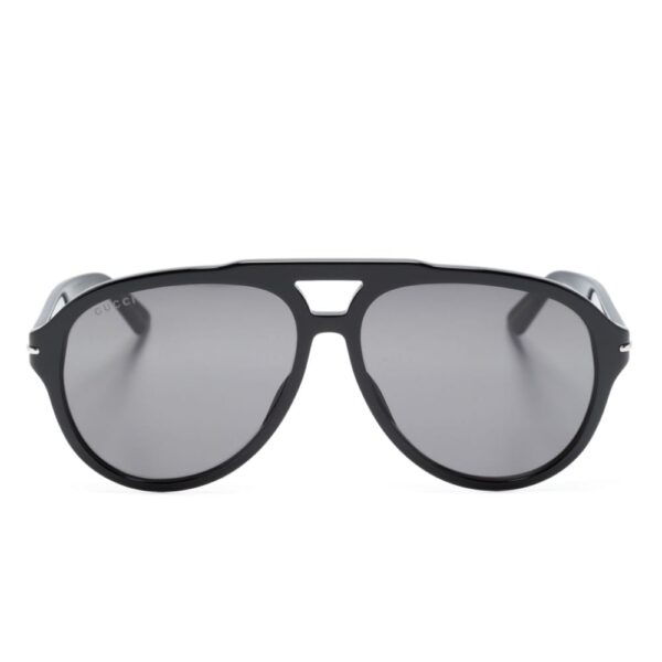 Gucci Eyewear logo-lettering pilot-frame sunglasses