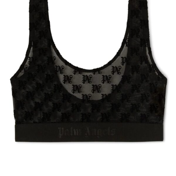 Palm Angels  monogram-motif lace bra