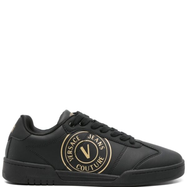 Versace Jeans Couture logo-print leather sneakers