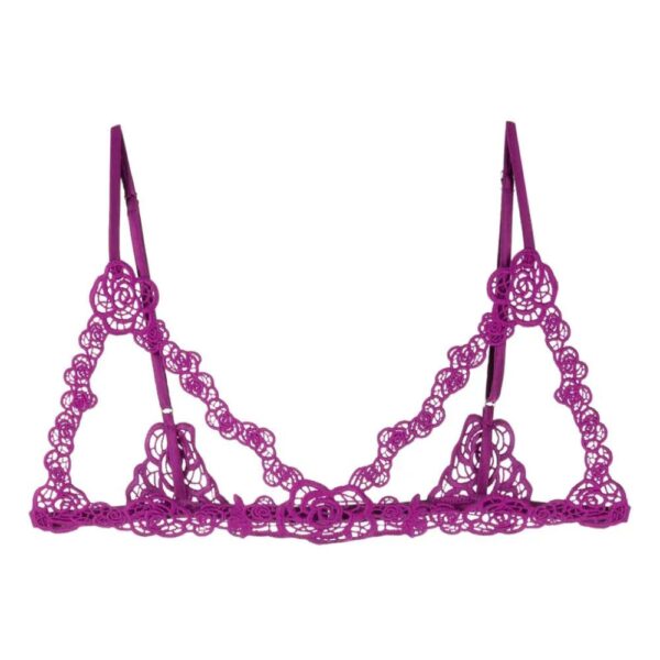 Fleur Du Mal  cut-out guipure-lace bralette