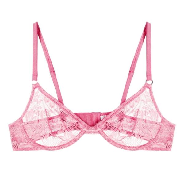 Fleur Du Mal  Le Stretch floral-lace demi bra