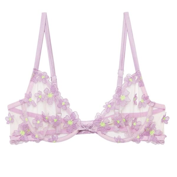 Fleur Du Mal  floral-lace demi bra