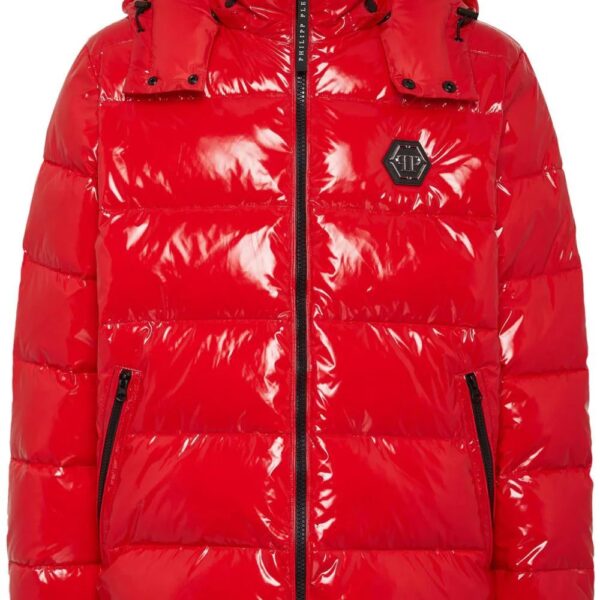 Philipp Plein  Hexagon logo-plaque padded jacket