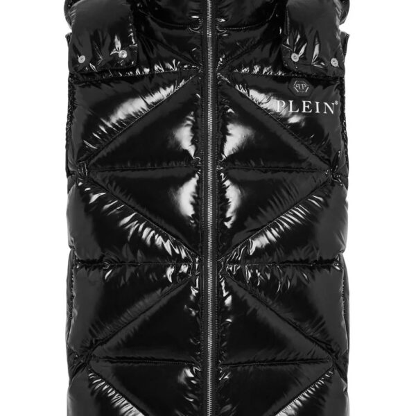 Philipp Plein  Hexagon logo-plaque padded gilet
