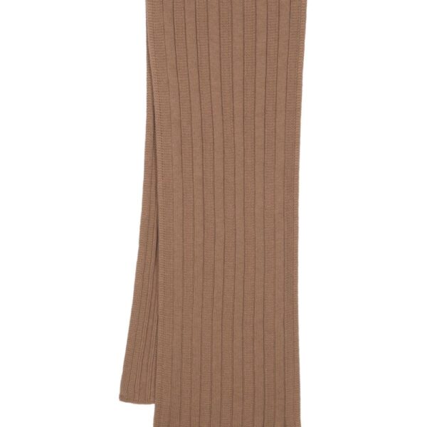 Versace  Medusa-plaque ribbed-knit scarf