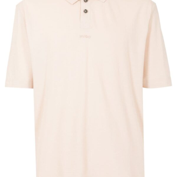 HUGO logo-print cotton polo shirt
