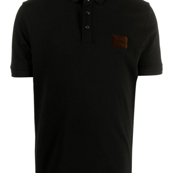 HUGO logo-appliqué cotton polo shirt
