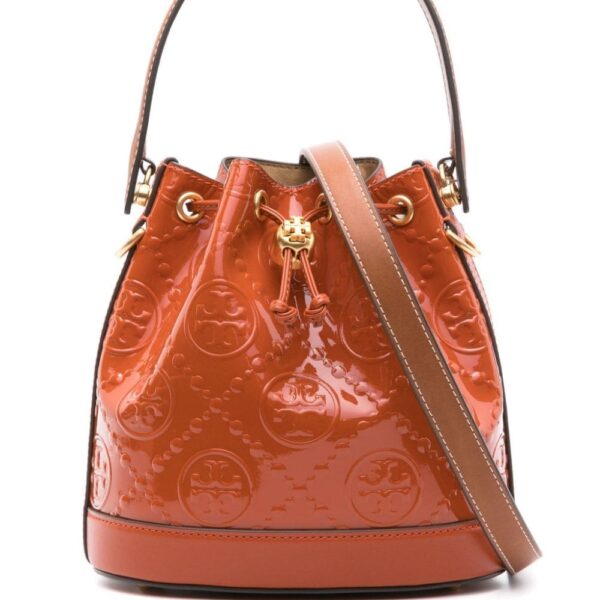 Tory Burch Double T embossed-monogram bucket bag