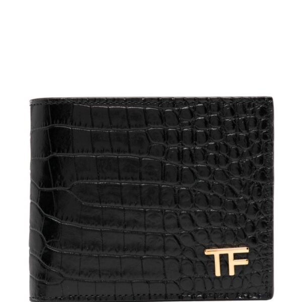 TOM FORD crocodile-effect leather wallet