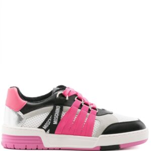 Moschino strap-detailing leather sneakers