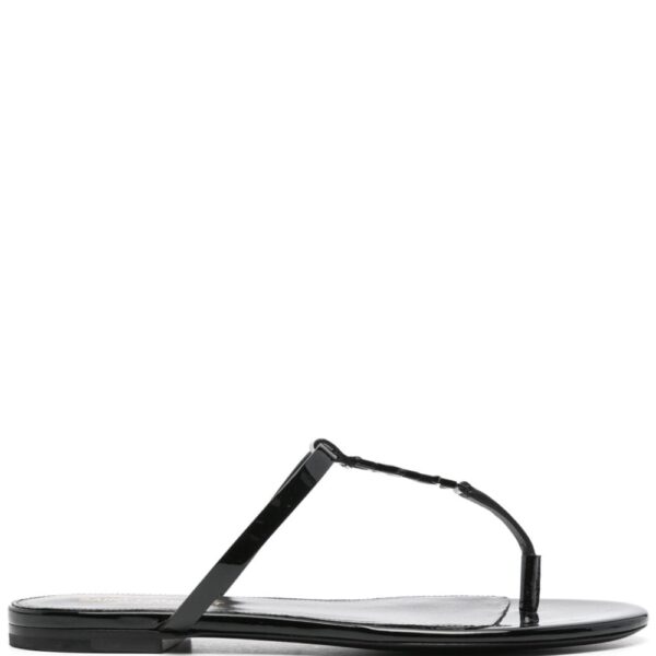 Saint Laurent Cassandra leather slides