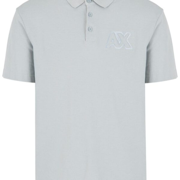 Armani Exchange raised-logo cotton polo shirt