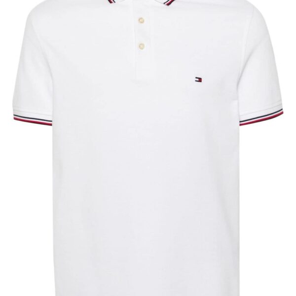 Tommy Hilfiger logo-embroidered cotton polo shirt