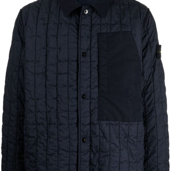 Stone Island  Compass-appliqué quilted jacket