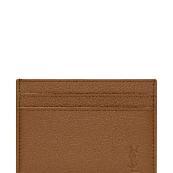 Saint Laurent debossed-logo leather cardholder