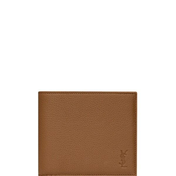 Saint Laurent debossed-logo leather wallet