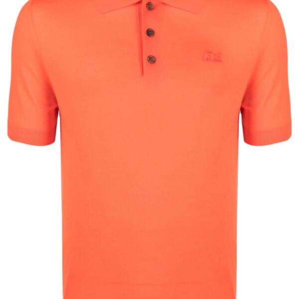 DSQUARED2  logo-embroidered virgin wool polo shirt