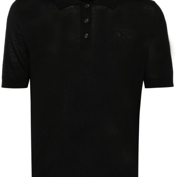 Dsquared2 embroidered-logo ribbed polo shirt