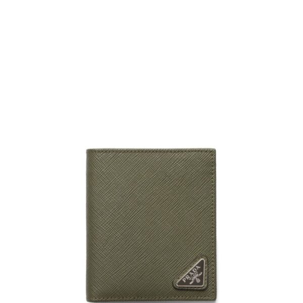 Prada Saffiano leather logo-plaque wallet