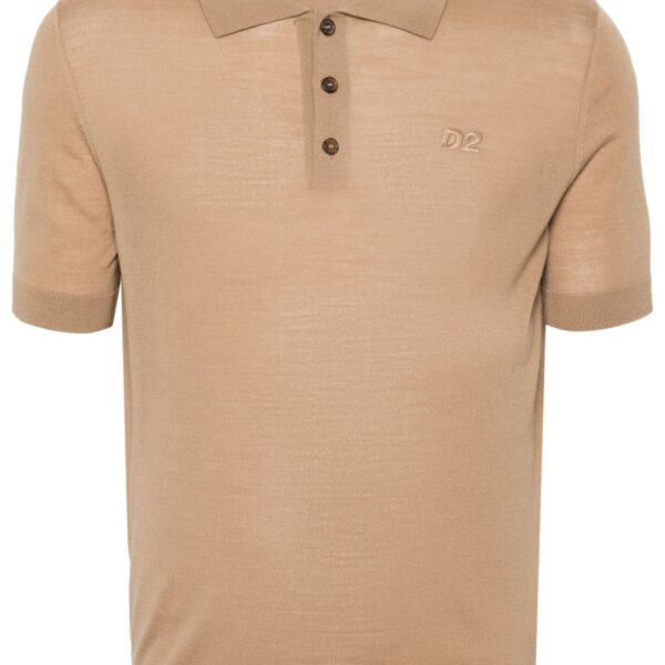 Dsquared2  embroidered-logo ribbed polo shirt