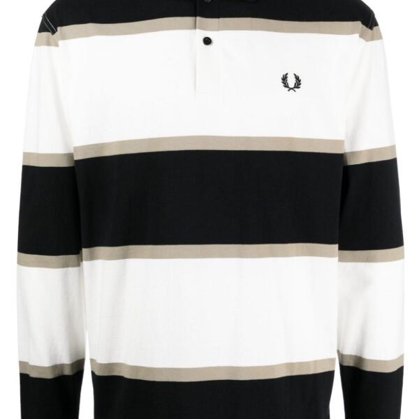 Fred Perry striped cotton polo shirt