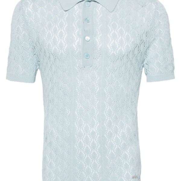 Dsquared2 crochet-knitted polo shirt