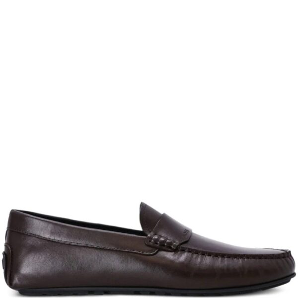 BOSS  Noel logo-debossed leather loafers
