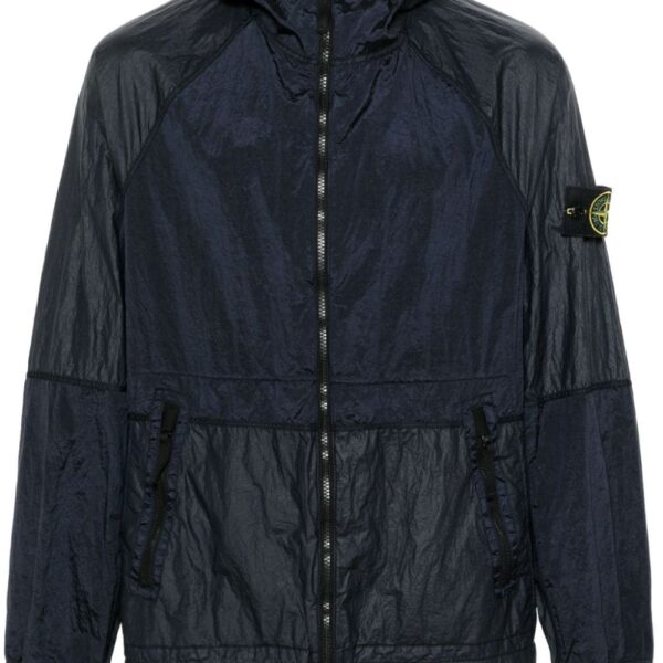 Stone Island  Compass-badge seersucker jacket